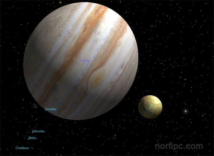 Explorando el planeta Júpiter y sus lunas con el programa Celestia Explorando el planeta Júpiter y sus lunas con el programa Celestia