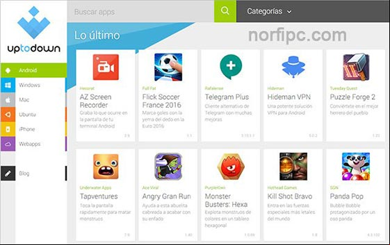 Aplicaciones para Android en formato APK, en el sitio UpToDown Aplicaciones para Android en formato APK, en el sitio UpToDown