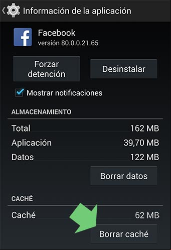 Borrar la caché de una aplicacion en Android Borrar la caché de una aplicacion en Android