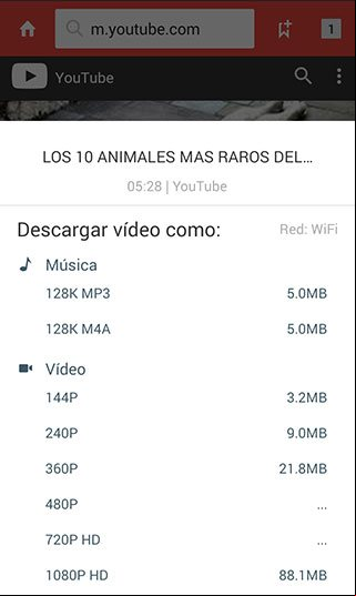 Escoger el formato del video a descargar desde YouTube Escoger el formato del video a descargar desde YouTube