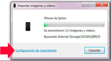 Configurar la forma en que se guardan las fotos del iPhone en el equipo