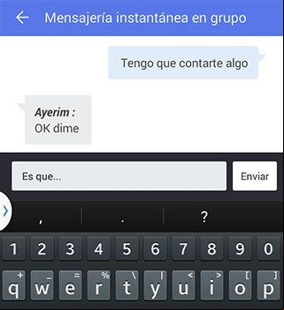 Intercambiando mensajes de texto o chateando con otra persona con Zapia Intercambiando mensajes de texto o chateando con otra persona con Zapia