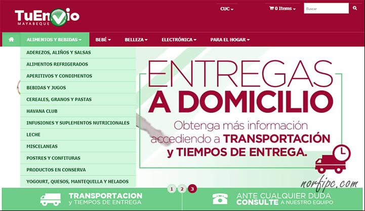 Categorías de productos en venta en la tienda virtual Tu Envío Categorías de productos en venta en la tienda virtual Tu Envío