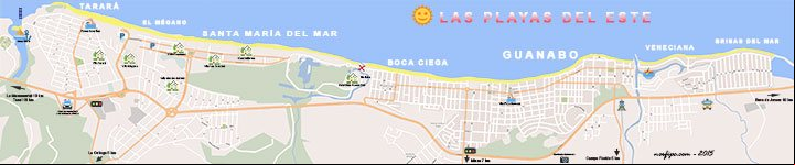 Mapa de las Playas del Este de la Habana, Tarará, el Mégano, Santa María del Mar, Boca Ciega y Guanabo Mapa de las Playas del Este de la Habana, Tarará, el Mégano, Santa María del Mar, Boca Ciega y Guanabo