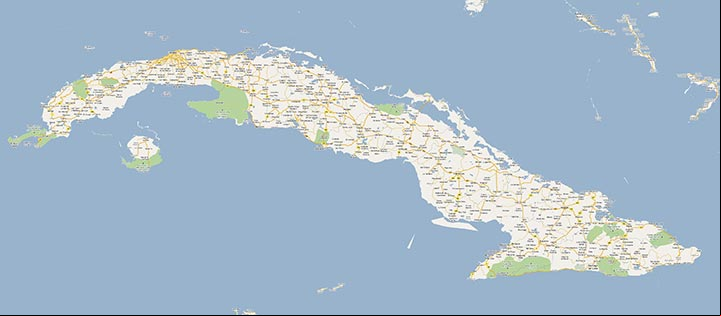 Mapa de Cuba de Google Maps Mapa de Cuba de Google Maps