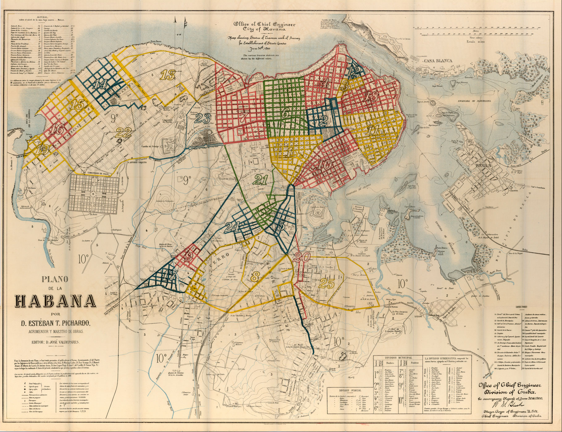 Plano de la Habana en 1900 de Esteban Pichardo Plano de la Habana en 1900 de Esteban Pichardo