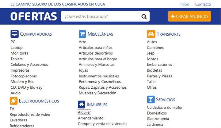 Ofertas.cu, Sitio de clasificados oficial de Cuba Ofertas.cu, Sitio de clasificados oficial de Cuba