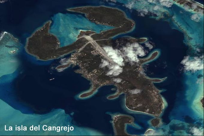 Isla con una forma exacta a un cangrejo Isla con una forma exacta a un cangrejo