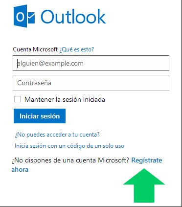 Crear una nueva cuenta en el servicio de Outlook.com Crear una nueva cuenta en el servicio de Outlook.com