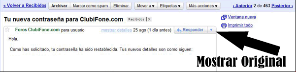 Buscar header en Gmail