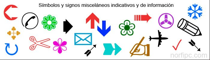 Símbolos, signos y caracteres especiales Unicode misceláneos