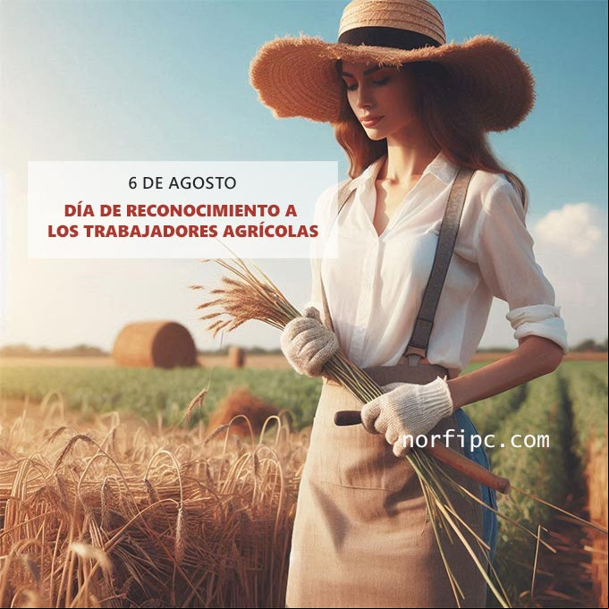 Trabajadora agrícola en un campo de trigo