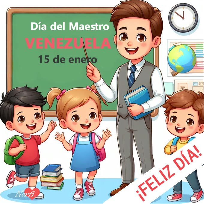 15 de enero, Día del Maestro en Venezuela Maestro dando una clase en el aula