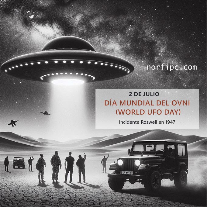 Representación grafica del Incidente Roswell en 1947