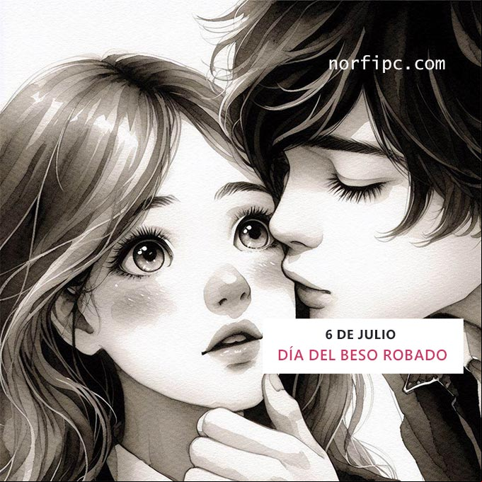 Chico besando a una chica