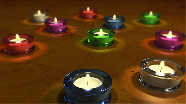 Velas de colores para recibir el nuevo año Velas de colores para recibir el nuevo año