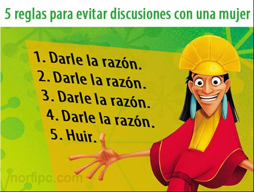 5 reglas para evitar discusiones con una mujer 5 reglas para evitar discusiones con una mujer