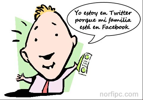 Yo estoy en Twitter porque mi familia está en Facebook