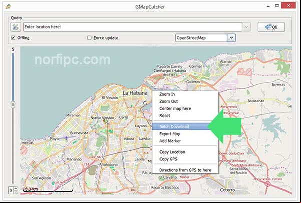 Descargando el mapa de la Ciudad de la Habana con GMapCatcher, mediante el método de Descarga programada Descargando el mapa de la Ciudad de la Habana con GMapCatcher