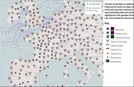 Mapa de las conexiones de distribución de internet Mapa de las conexiones de distribución de internet