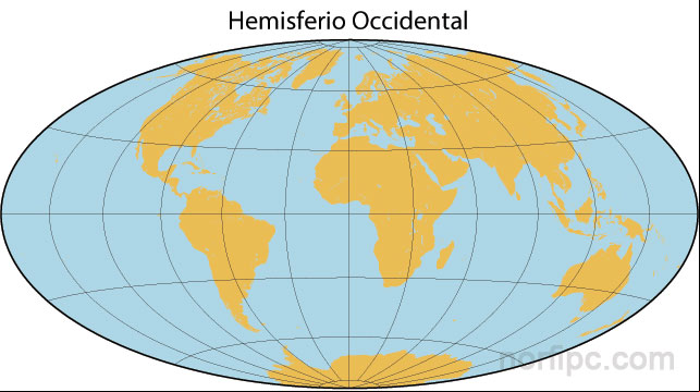 Mapa del hemisferio occidental creado usando Generic Mapping Tools Mapa del hemisferio occidental creado usando Generic Mapping Tools