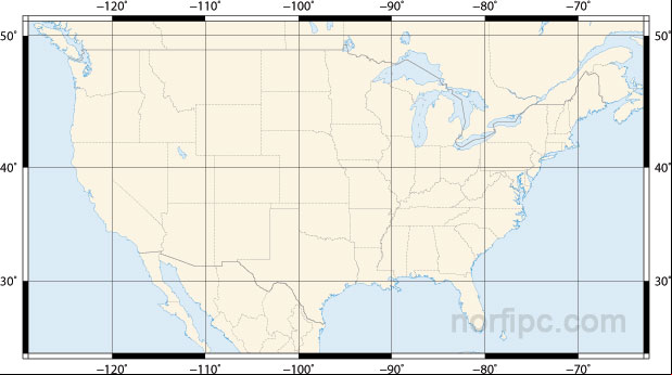 Mapa de los Estados Unidos generado con el programa Generic Mapping Tools Mapa de los Estados Unidos generado con el programa Generic Mapping Tools