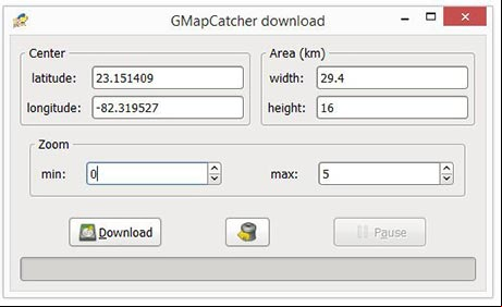 Seleccionando los niveles de zoom al descargar un mapa GMapCatcher Seleccionando los niveles de zoom al descargar un mapa GMapCatcher