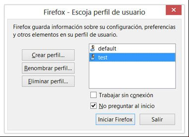 Crear un nuevo perfil o eliminar uno existente en el navegador Firefox Crear un nuevo perfil en el navegador Firefox