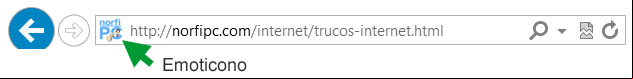 Emoticono en un navegador web