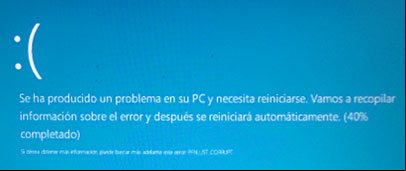 Error de pantalla azul BSOD en Windows 8 Error de pantalla azul BSOD en Windows 8