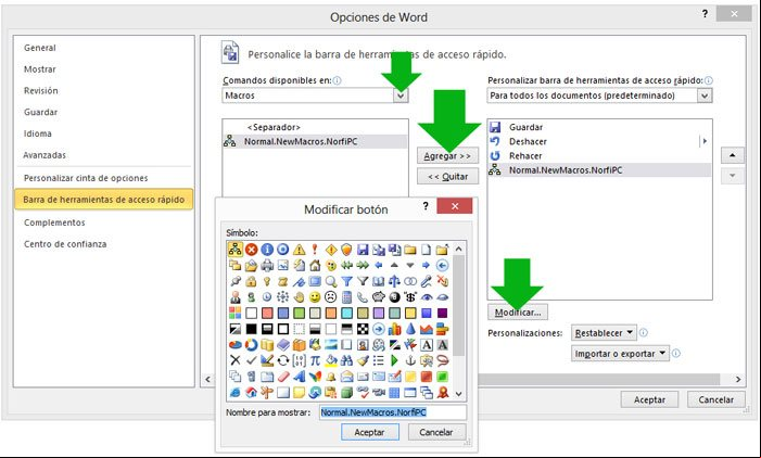 Asignar un icono a una macro en Word Asignar un icono a una macro en Word