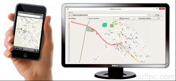 Mapas de OpenStreetMap en la PC y en un iPhone Mapas de OpenStreetMap en la PC y en un iPhone