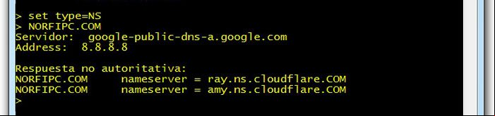 Como usar el comando NSLOOKUP, ejemplo 3