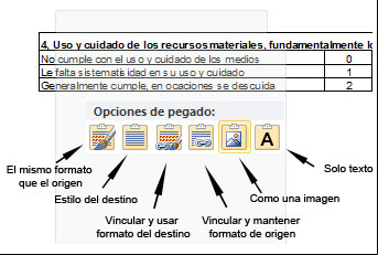 Usar las Opciones de pegado en Word Usar las Opciones de pegado en Word