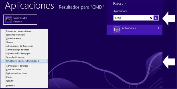 Dos formas de abrir la consola de CMD en Windows 8 Dos formas de abrir la consola de CMD en Windows 8