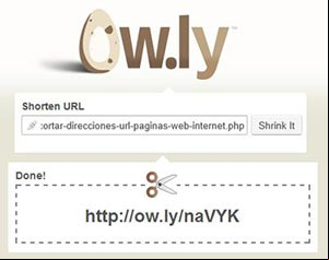 Acortar direcciones URL con el servicio de Ow.ly Acortar direcciones URL con el servicio de Ow.ly