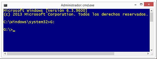 Entrar a una unidad de disco con la consola de CMD Entrar a una unidad de disco con la consola de CMD