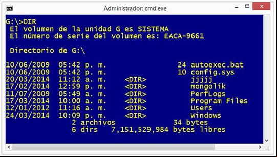 Listar el directorio de una unidad de disco con la consola de CMD Listar el directorio de una unidad de disco con la consola de CMD
