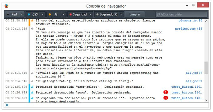 Iniciar y usar la consola del navegador en Firefox Iniciar y usar la consola del navegador en Firefox