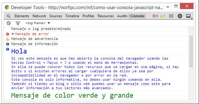 Personalizar el formato del mensaje en la consola del navegador Personalizar el formato del mensaje en la consola del navegador