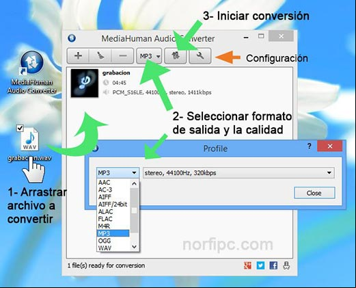 Convertir audio o música con MediaHuman Audio Converter Convertir audio o música con MediaHuman Audio Converter