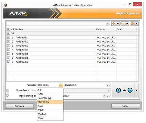 Extraer musica de un CD de audio con el reproductor AIMP Extraer musica de un CD de audio con el reproductor AIMP