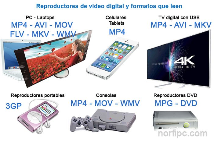Reproductores de video digital y formatos que leen Reproductores de video digital y formatos que leen