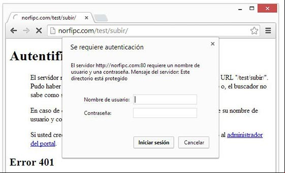 Mensaje de un directorio protegido con HTACCESS Mensaje de un directorio protegido con HTACCESS