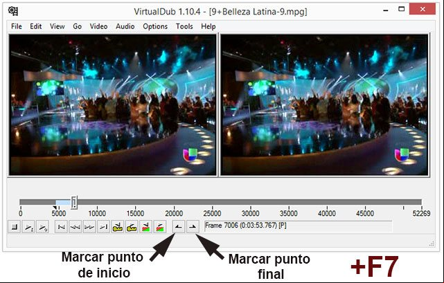 Recortar seccion de un video con VirtualDub Recortar seccion de un video con VirtualDub