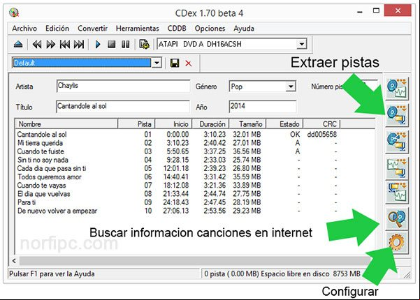 Ripear un CD de audio con CDex Ripear un CD de audio con CDex