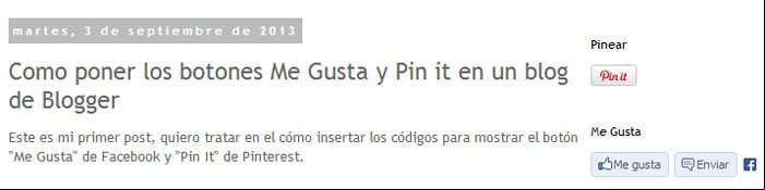 Como se muestra el botón Me Gusta en un post de Blogger Como se muestra el botón Me Gusta en un post de Blogger