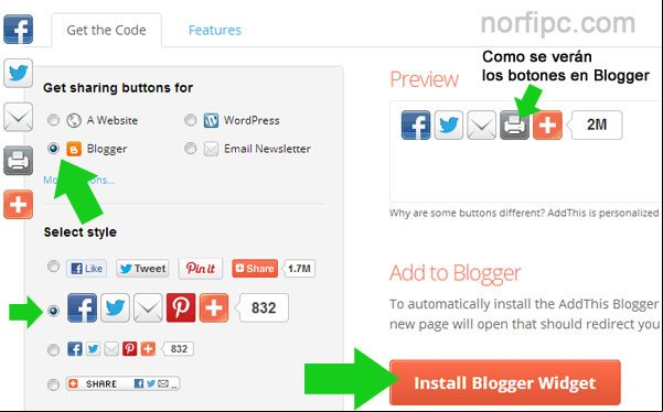 Usar los botones del servicio AddThis en un blog de Blogger Usar los botones del servicio AddThis en un blog de Blogger