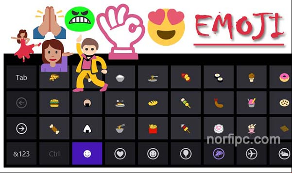 Como crear figuras Emoji con el teclado táctil en Windows Como crear figuras Emoji con el teclado táctil en Windows