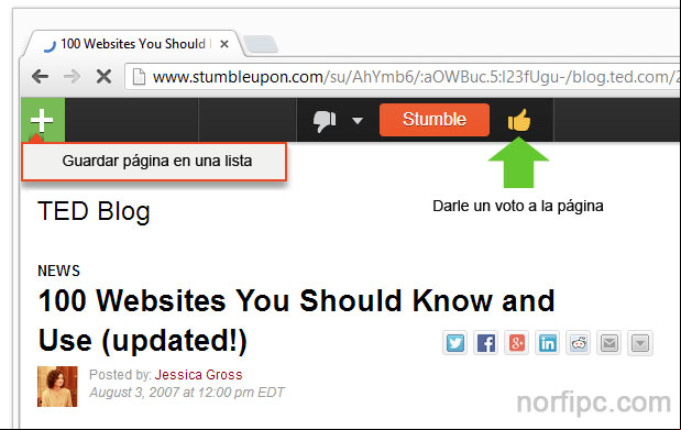 Explorar, conocer y votar páginas web en la red social Stumbleupon Explorar, conocer y votar páginas web en la red social Stumbleupon